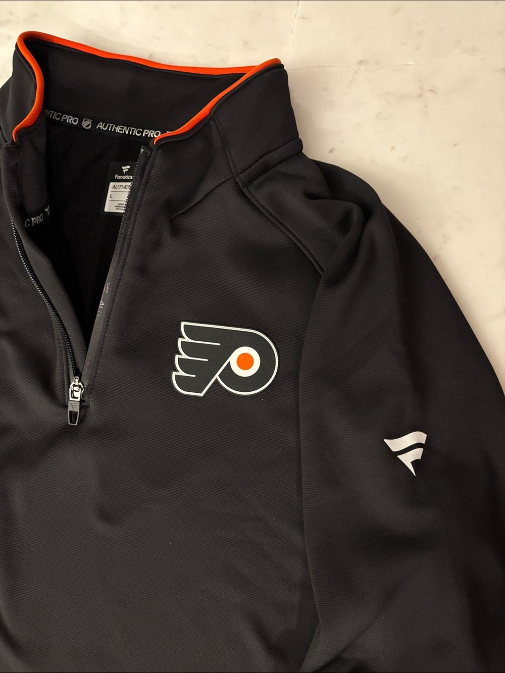 FANATICS Men’s Philadelphia FLYERS Pro Rink Raglan Quarter-Zip Pullover